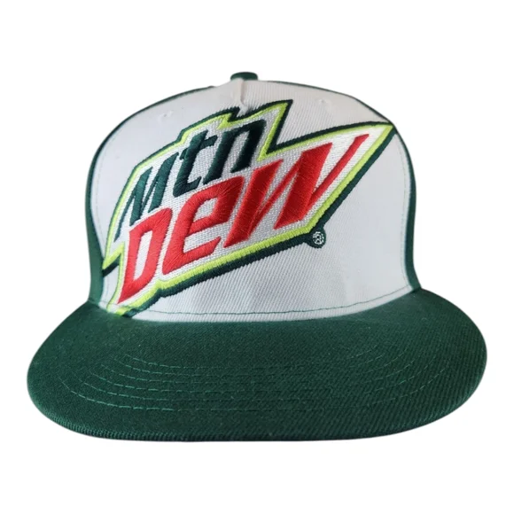 Mountain Dew Embroidered Snap Back Hat Cap 2017 New Pugs OSFM Flat Bill - Picture 2 of 11